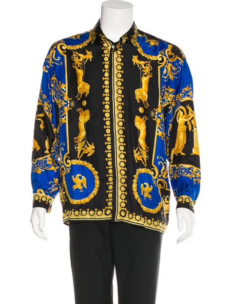 Versace Silk Casual Button